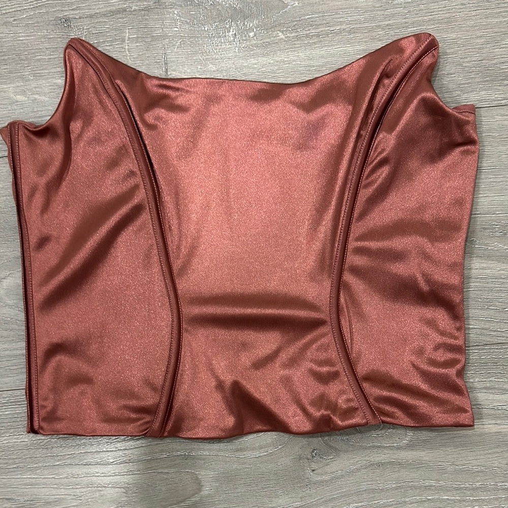 Mistress Rocks Satin Rust Women's Top